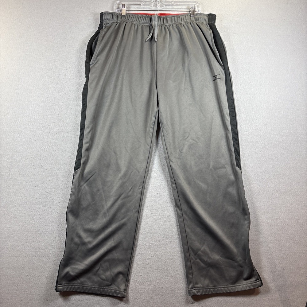 Mizuno Performance Joggers Gray Black Tapered Athletic Pants‎ XXL